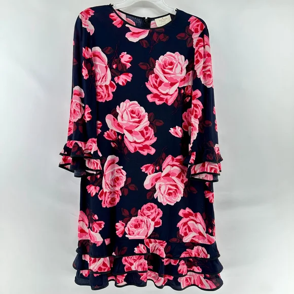 Kate Spade Black and Pink Floral Mini Dress - Picture 2 of 8